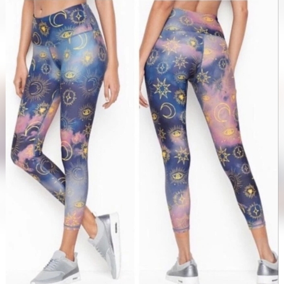 Victoria's Secret Sport Celestial Moon Astrology Print Crop Leggings  Sz Medium - Picture 3 of 7